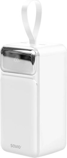 Savio powerbank 50.000 mAh hvid