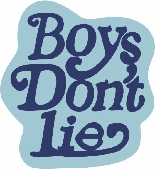 Dekorativt blødt tæppe "Boy's don't lie" 80 x 80 cm - blå