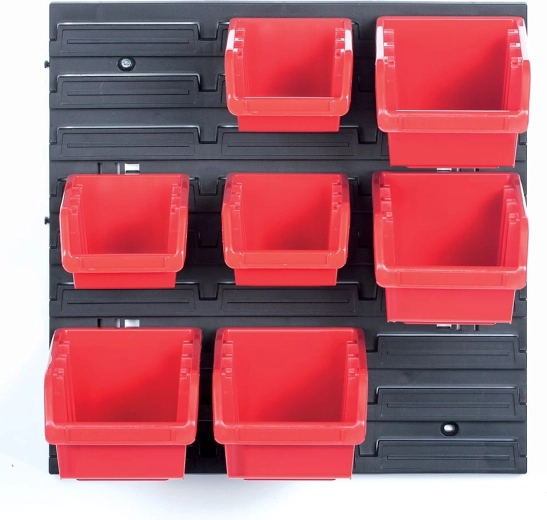 Ophængspanel med 7 bokse til værktøj ORDERLINE 400 × 110 × 400 mm