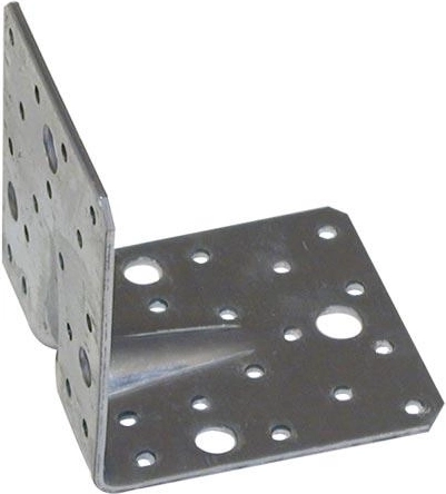 Stålvinkel med prægning 90 × 130 × 130 mm til tung fastgørelse