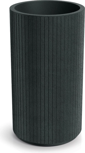 Høj rund urtepotte Coro Round High 40 cm – mørkegrå