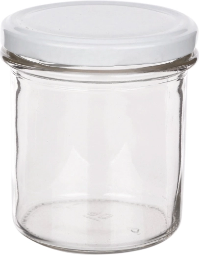 Sæt med 6 glas 350 ml med hvidt låg Ø 82