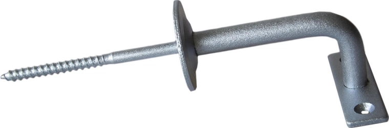 Klassisk håndlisteholder til rækværk – hvid zink