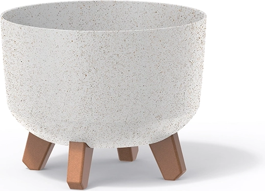 Blomsterpotte på ben Gracia Standard Eco Wood 23,5 cm – hvid