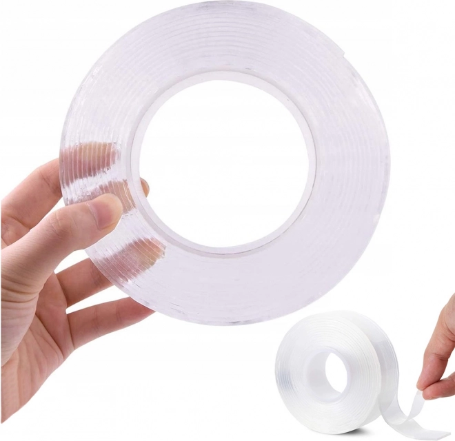 Gennemsigtig dobbeltsidet nano-tape 5 m
