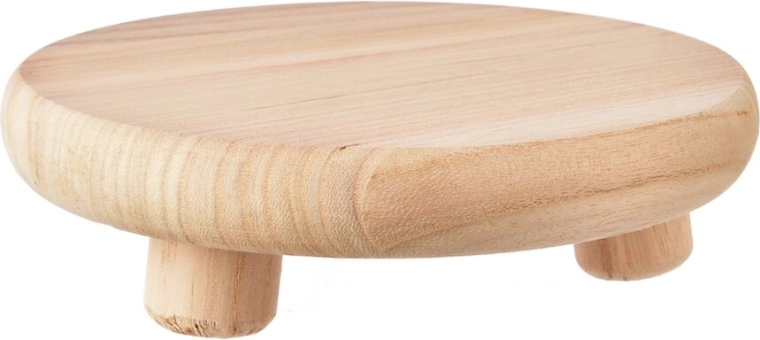 Dekorativt mini-bord i træ, brunt, 22 × 22 × 9 cm