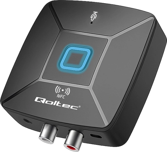 Trådløs Bluetooth 6.0 lydsender og -modtager med NFC, RCA og 3,5 mm jack, med mikrofon