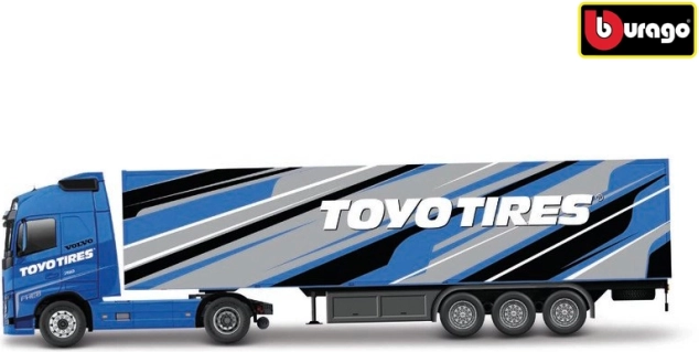 Bburago Volvo FH16 Globetrotter 750 XXL med anhænger Toyo Tires 1:43