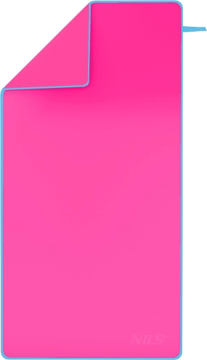 Hurtigttørrende mikrofiberhåndklæde NILS Camp rosa‑blå 140 × 70 cm