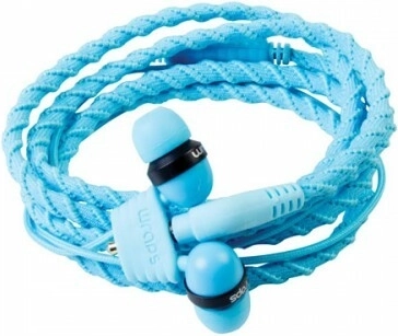 Wraps Talk Lagoon blå in-ear-høretelefoner med mikrofon