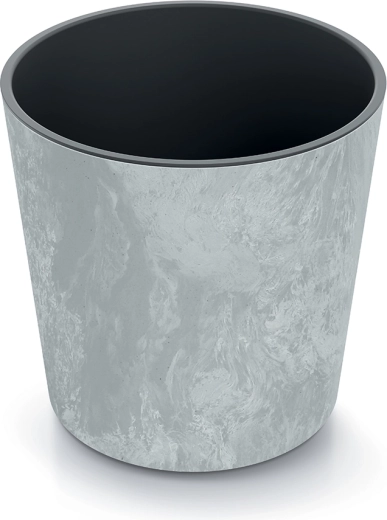 Urbi Round Effect plantekrukke med indsats 25 cm beton