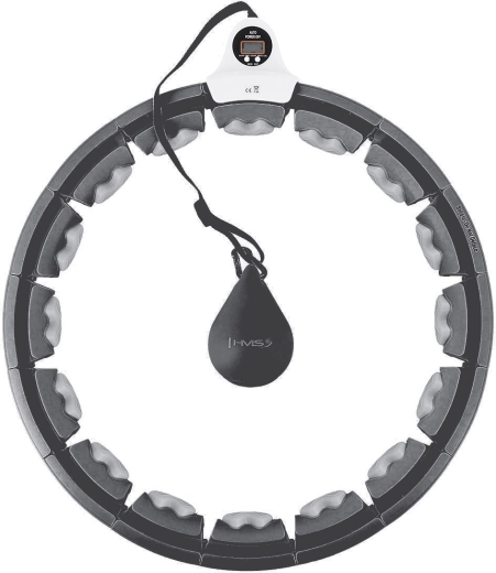 Massage-smart hula hoop med vægt og tæller HMS