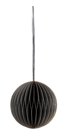 Papirjulepynt grå 7 cm, sæt med 4 stk.