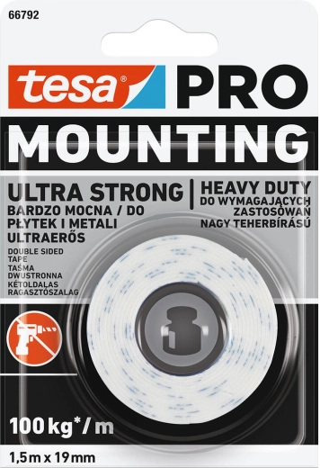 Monteringstape Ultra Strong 19 mm × 1,5 m Tesa
