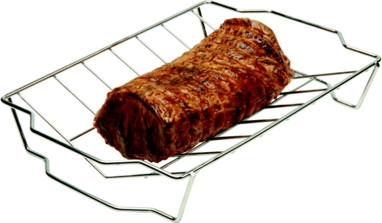 Grill- og bage­rist i rustfrit stål med håndtag