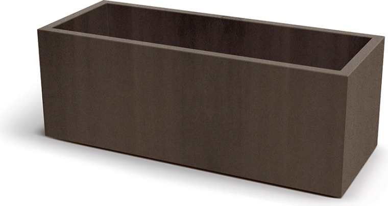 Plantekasse CUBLA CASE 98 cm i cortenstål-look