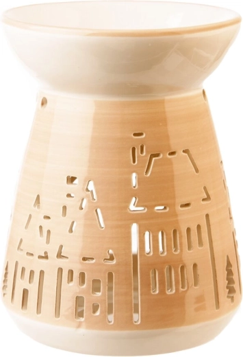 Keramisk aromalampe Huse beige