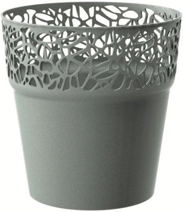 Naturo blomsterpotte, grafit, diameter 12 cm