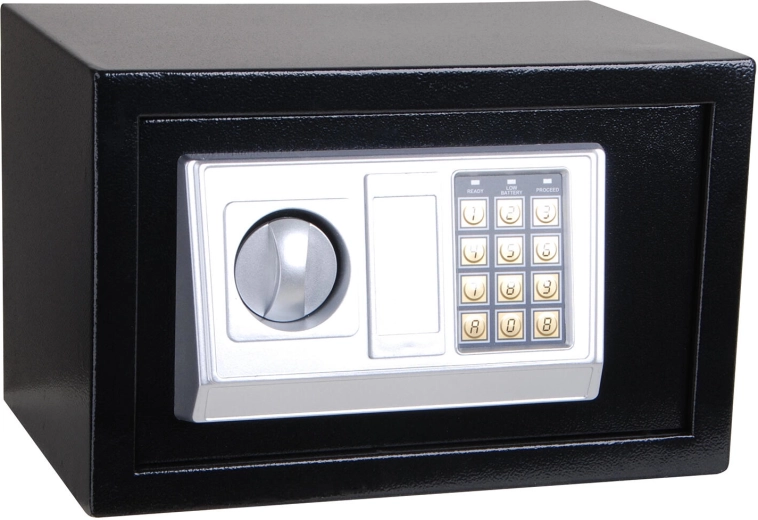 Digitalt pengeskab 31 × 20 × 20 cm med PIN-kode og nødnøgle