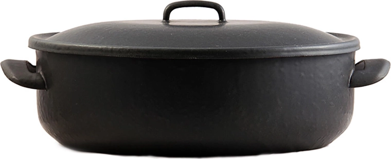 Oval emaljeret bradepande med låg 6,5 l BSE 32 × 24 cm