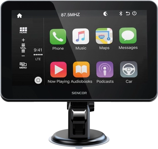 Sencor SCT M750BWT bildisplay med trådløs Apple CarPlay og Android Auto samt bakkamera