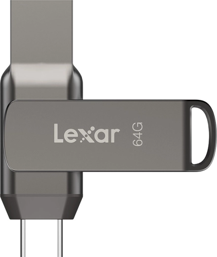 Flashdrev Lexar JumpDrive D400 Dual USB‑C og USB‑A 64 GB (USB 3.1)