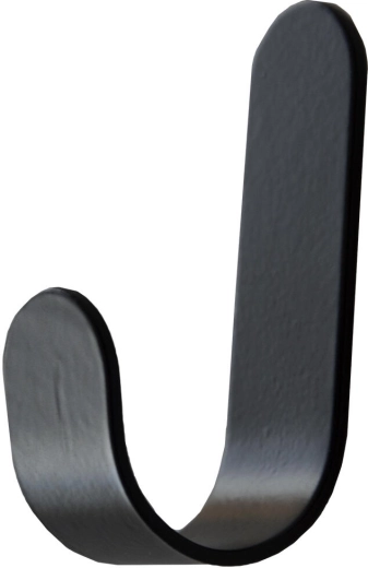 Selvklæbende rektangulære kroge, sorte, sæt med 4 stk.