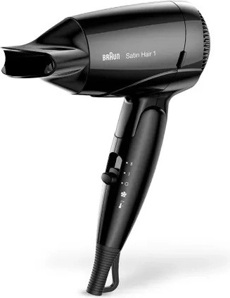 Rejsehårtørrer 1200 W med DC-motor – BRAUN Satin Hair Style&Go, sort