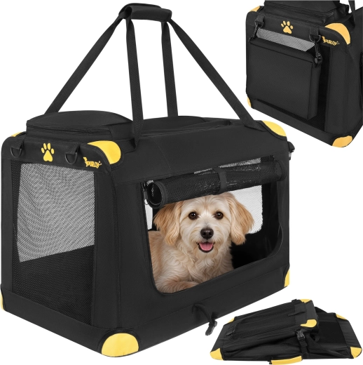 Sammenklappelig transporttaske og hvalpegård til hund og kat Purlov 60 × 42 × 44 cm