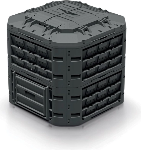 Plast havekomposterer COMPOGREEN VARIO 650 l, sort