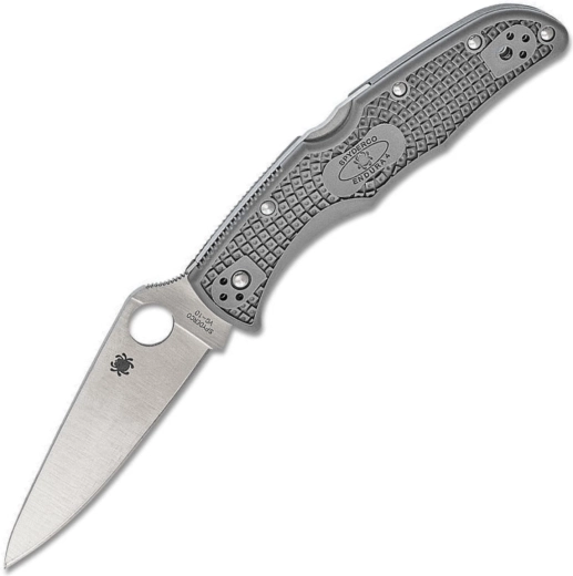Spyderco Endura 4 Flat Ground foldekniv 9,5 cm, satin, grå, FRN