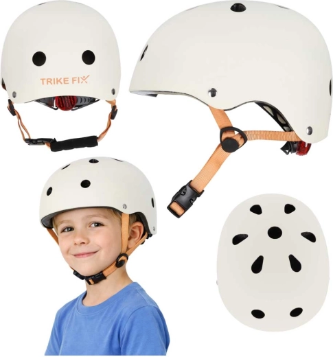 Børnecykelhjelm Trike Fix med LED, størrelse S 48–54 cm – Beige