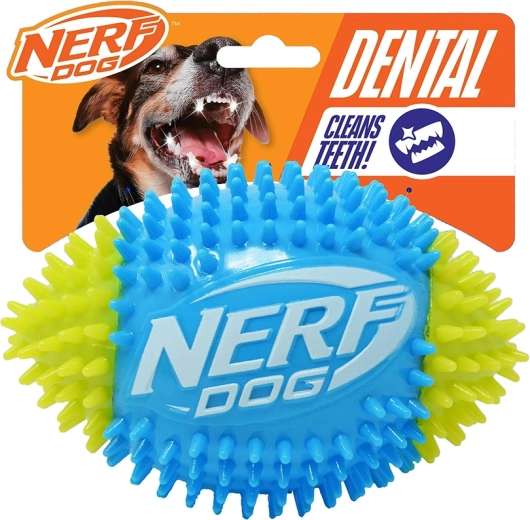 Nerf Dog pivelydende fodboldbold med dupper 15 cm