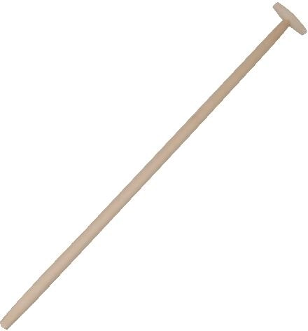 Træskaft til skovl med T‑håndtag 120 cm