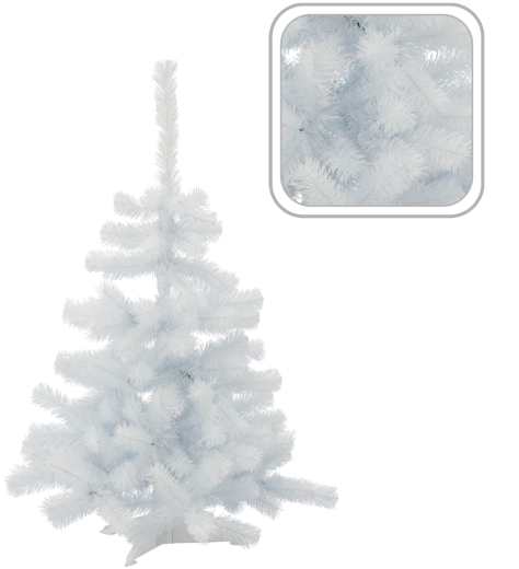 Kunstigt juletræ (ædelgran) hvid 120 cm