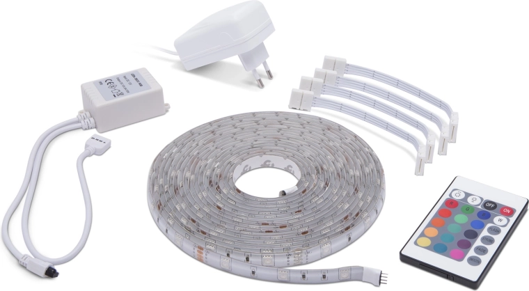 RGB LED-strip med fjernbetjening 5 m