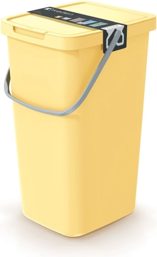 Skraldespand 25 l lysegul