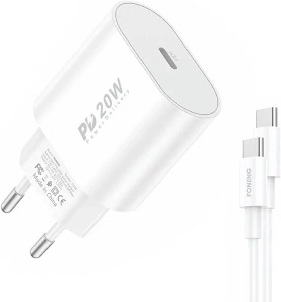 Hurtiglader Foneng EU39 med USB-C kabel