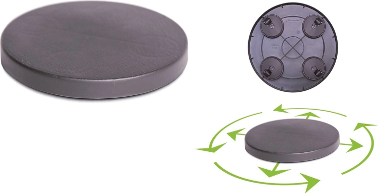 Flytbar rund planteunderlag 29,2 cm – antracit