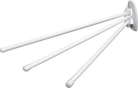 Trestrenget metalhåndklædetørrer hvid