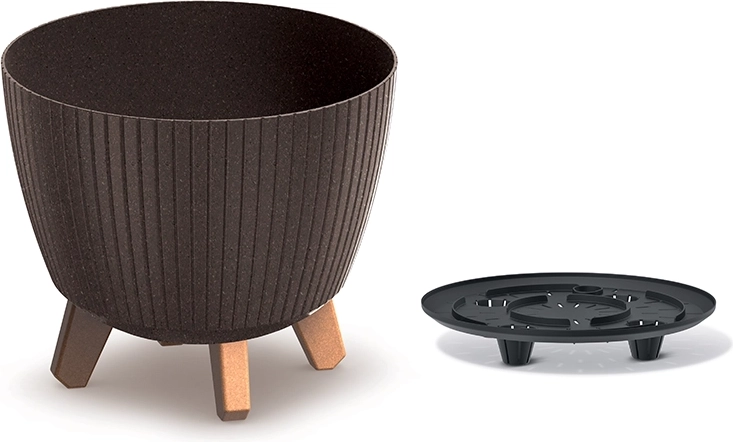 Blomsterkrukke Lamia Eco Wood 23,2 cm kaffe