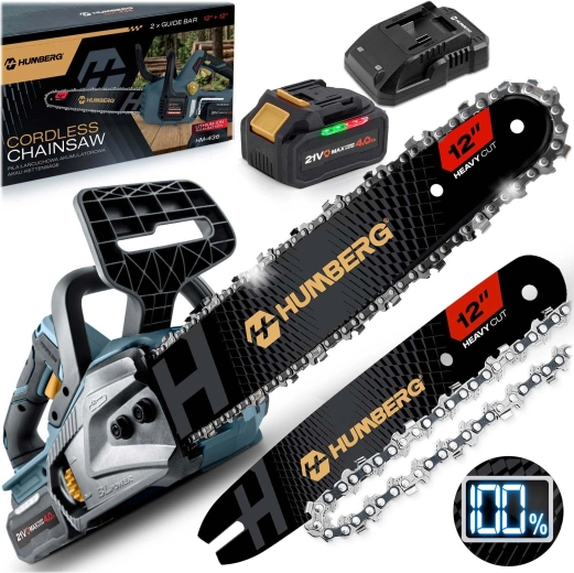 Batteridrevet kædesav Humberg HM-436 12" kulfri 4 Ah