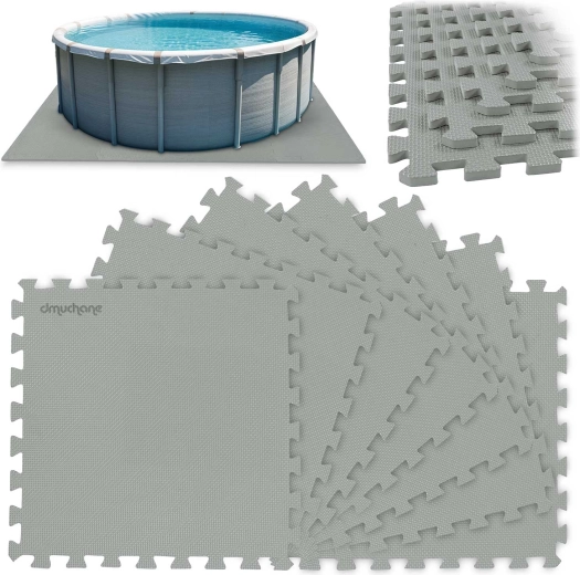 Skumpude til pool i puslespil 50 × 50 cm, 8 stk (1,9 m²) – DMUCHANE
