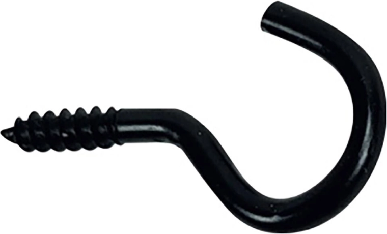 Åben øje 18 × 50 mm, sort (4 stk)