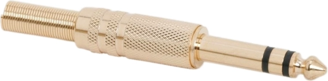 Forgyldt stereojackstik 6,3 mm