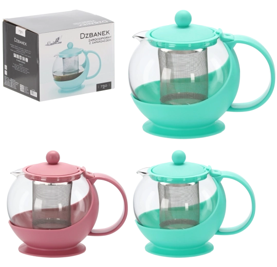 Varmebestandig kande med infuser 750 ml