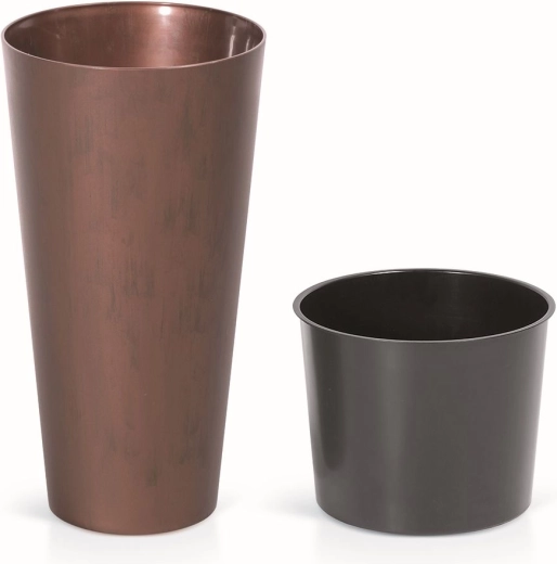 Blomsterpotte Tubus Slim Corten med indsats 25 cm