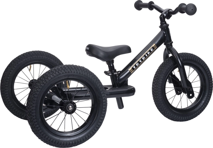 Trybike 2i1 børneløbecykel og trehjulet cykel – sort