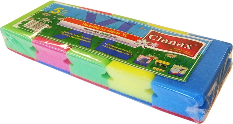 Formet opvaskesvamp XXL 12 × 7 × 4,5 cm, 5 stk.