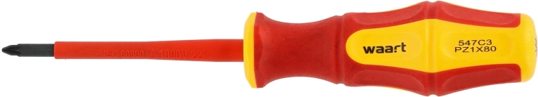 Isoleret krydskærvsskruetrækker PZ1 80 mm